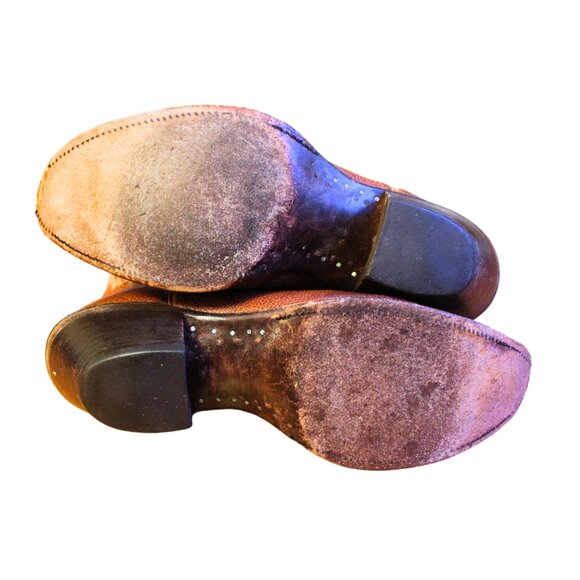 JUSTIN | Men's Buck Western Cowboy Boots 9.5D Unisex Rodeo Cowgirl Boho Made USA - Picture 5 of 8